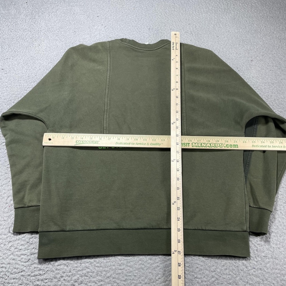 Nike Air Sweatshirt Mens Medium Green Fleece‎ Crewneck Pullover Graphic Slogan - Picture 5 of 10